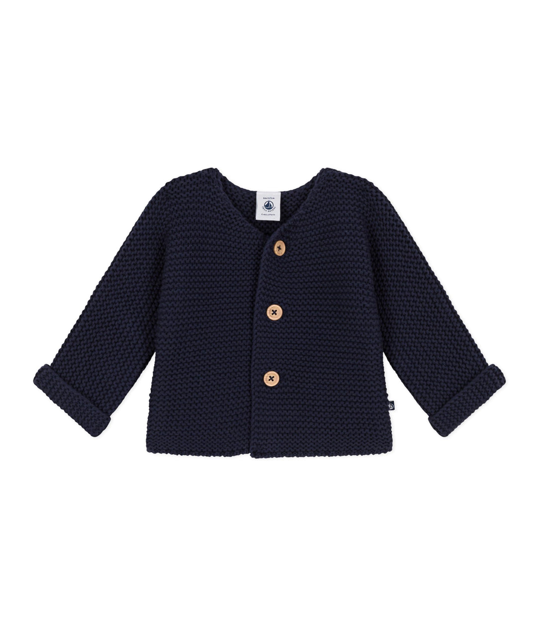 Petit Bateau Unisex Baby Strickjacke 3 Monate Blau Smoking, 3 Monate Blau Smoking