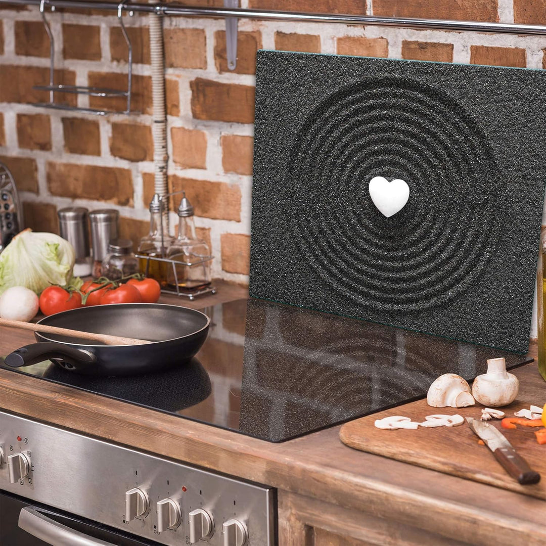 TMK ArtDeko Herdabdeckplatte 1 Teilig 60x52 cm - Spritzschutz Herdabdeckung – Herdschutz aus Sicherh