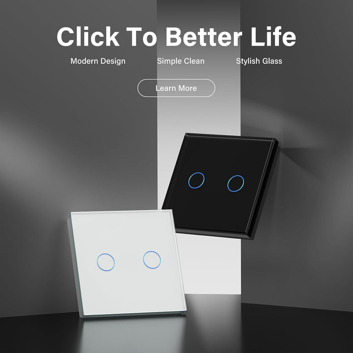 BSEED Schuko Lichtschalter mit Steckdose Unterputz 2 Fach 1 Weg Lichtschalter + 3 in 1 Steckdose mit