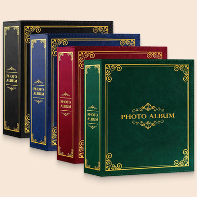 Lanpn Fotoalbum 10x15 1000, Traditionell Extra Grosses XXL Kunstleder Einstecken Einsteckalbum für H