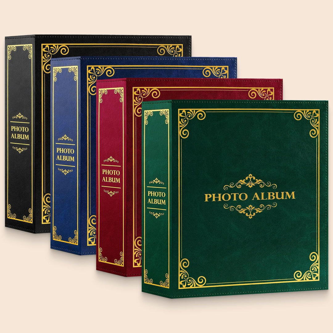 Lanpn Fotoalbum 10x15 600, Traditionell Grosses XXL Kunstleder Einstecken Einsteckalbum für Hoch und