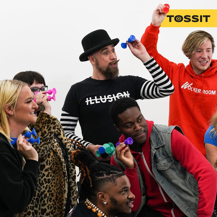 TOSSIT Spiel Saugnapf Darts, Indoor Outdoor Drinnen Draussen, Boccia, Petanque, Wurfspiel, Nachhalti