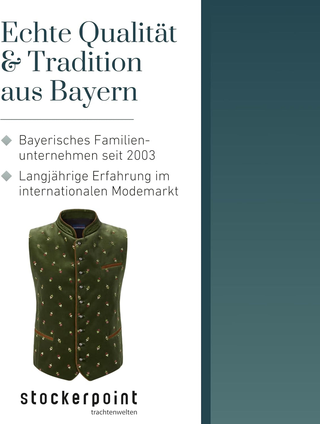 Stockerpoint Herren Trachtenweste Calzado 46 Grün (Moosgrün), 46 Grün (Moosgrün)