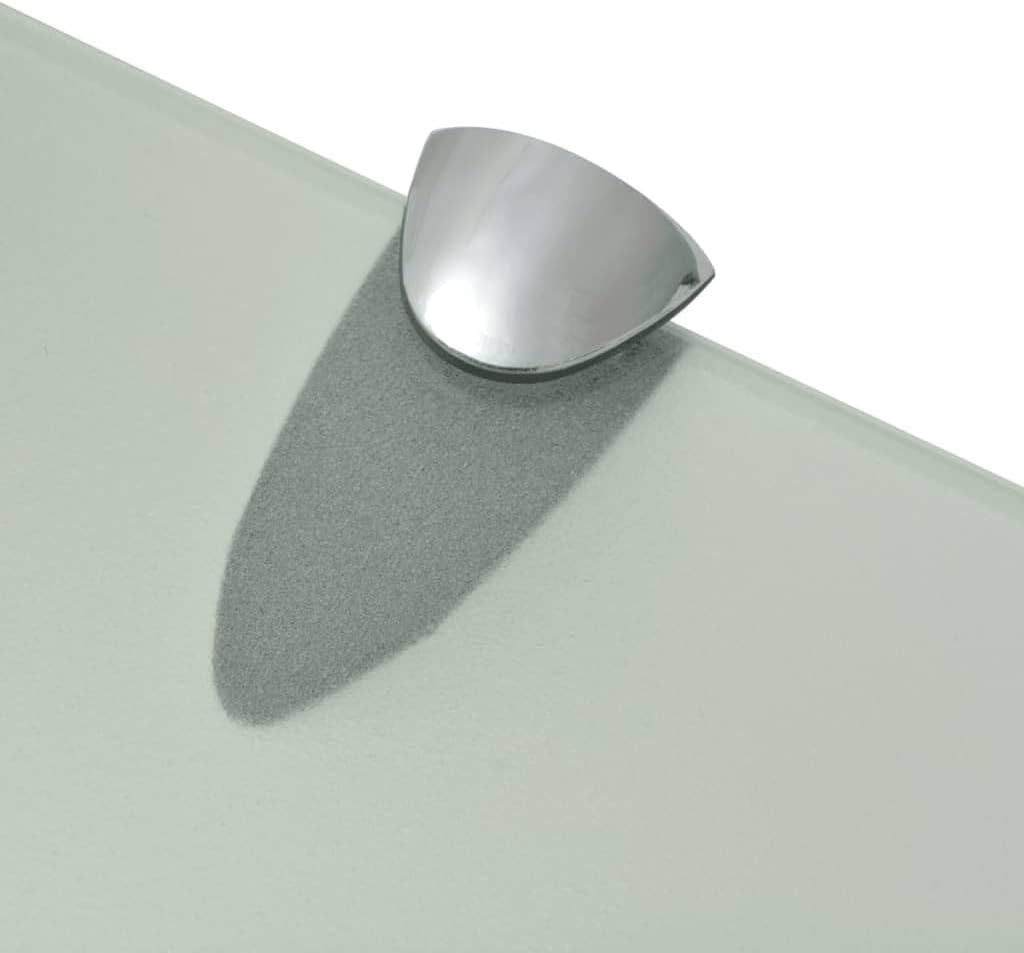 vidaXL Wand Regal Glasregal Glasboden Glasablage Badregal Mattiert 100x20cm 8 mm Weiss 100 x 20 cm/1