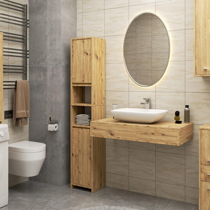 AKORD Badezimmerschrank schränke | Badezimmer kommode | FIN 85 2D1SZ, 2 Türen und 1 Schublade, B30 x