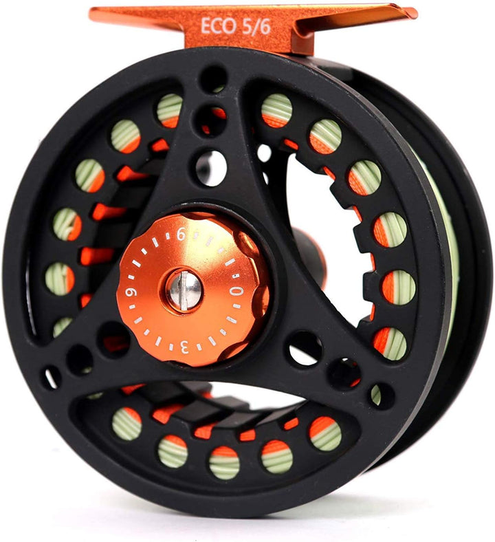 MAXIMUMCATCH ECO Serie Fliegenrolle grosser Spulenkern mit Druckguss-Aluminum-Körper Fliegenfischen