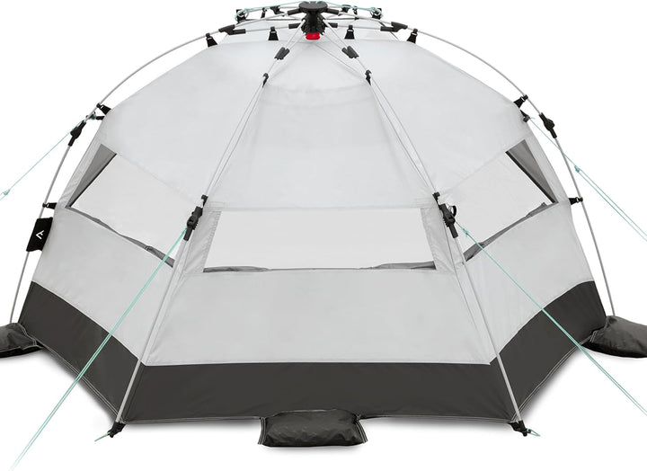 qeedo Quick Bay Strandmuschel für 2 Personen mit UV-Schutz 80+ und 360° Panorama View - leichtes Str