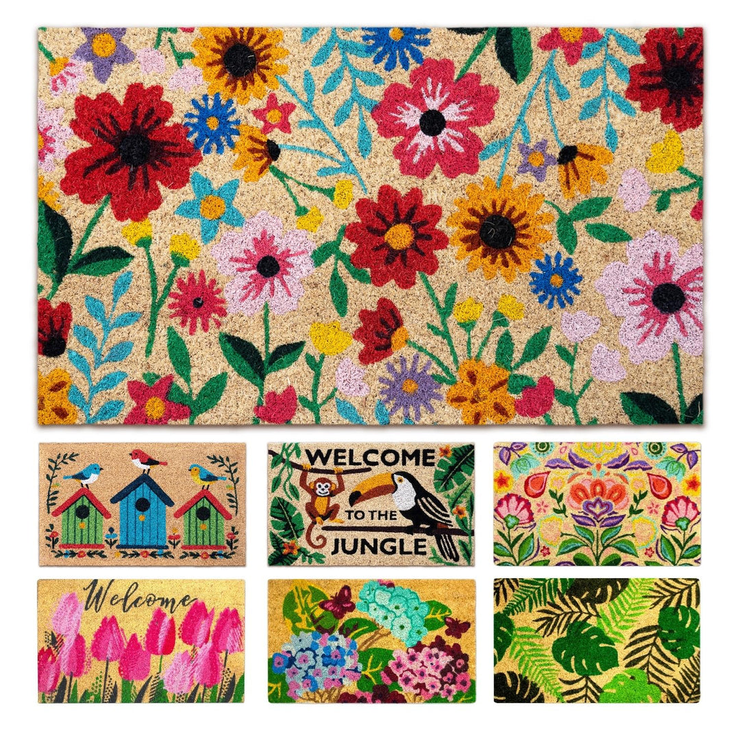 Fussmatte Kokos - Botanisch - 40x70 cm - Fussmatte Aussen und Innen - Fussmatten Haustür - Türmatte