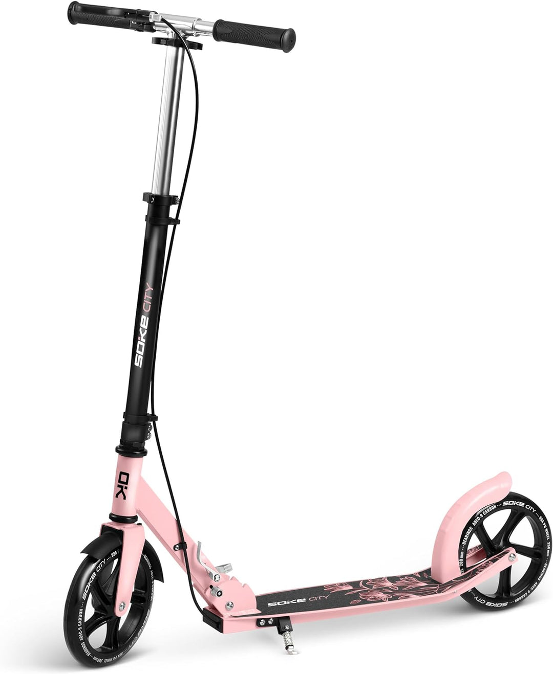 Soke City Stadtroller – Scooter Erwachsene – Grosser Faltbarer Cityroller Mit Fuss- Und Handbremse –