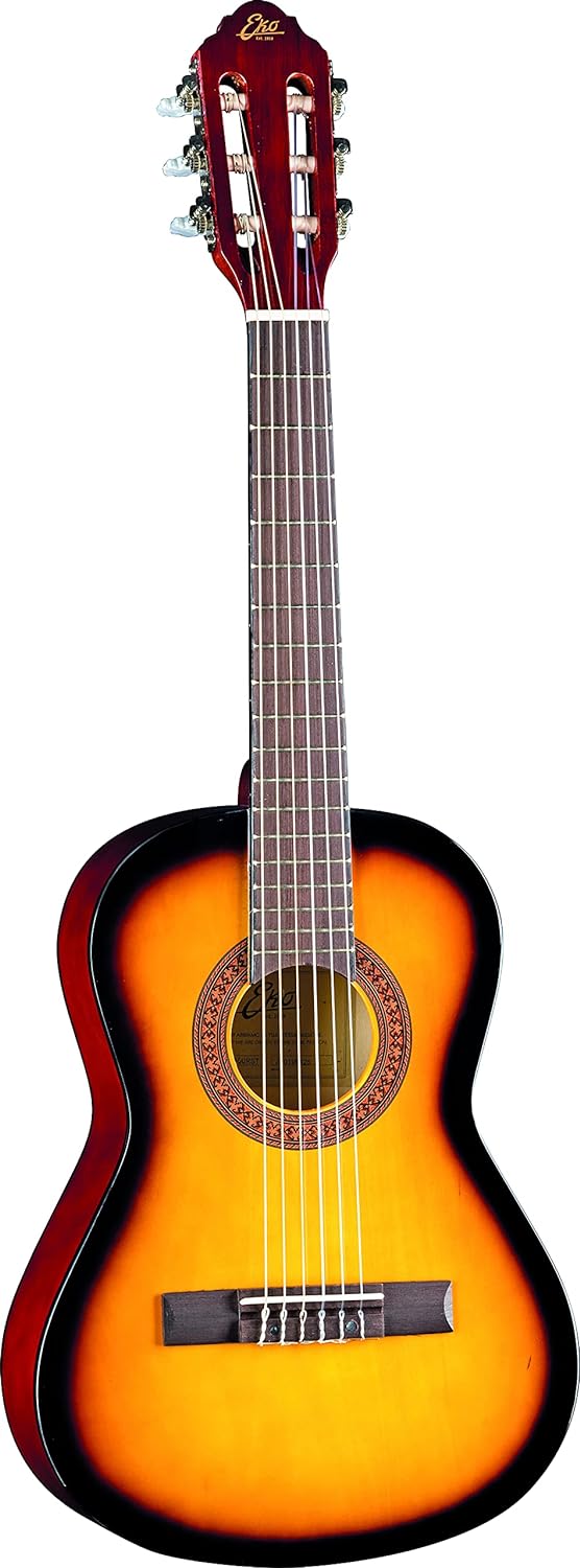 EKO GUITARS – CS-2 SUNBURST Klassikgitarre Studio-Serie, Massstab 1/2, Farbe Sunburst
