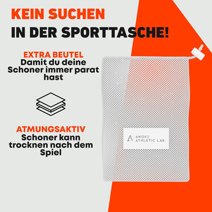 AWOKE® Anpassbare Schienbeinschoner Fussball Herren – Mini Schienbeinschoner für Fussball – Schienbe