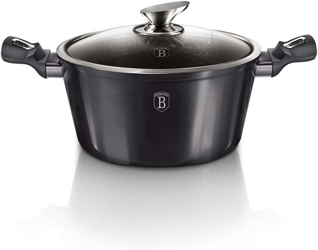 Berlinger Haus Black Carbon Pro Kochgeschirr-Set, Aluminium, antihaftbeschichtet, 10-teilig