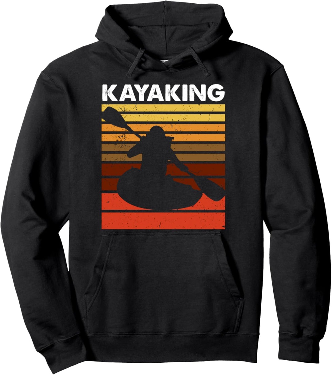 Kajak Sport Retro Vintage Kajakfahrer Pullover Hoodie