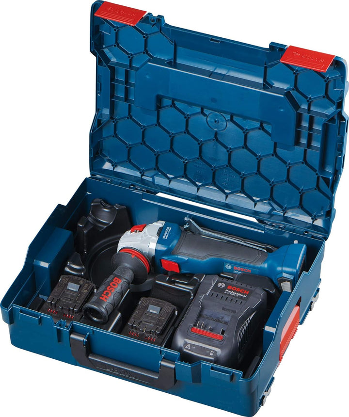 Bosch Professional 18V System Akku Winkelschleifer GWS 18V-10 (Scheibendurchmesser 125mm, inkl. 2x5.