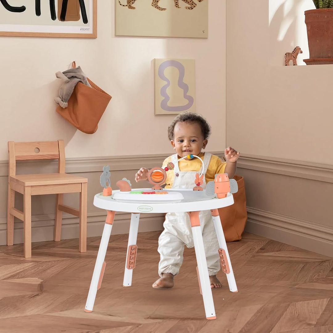 UBRAVOO Baby-Aktivitätszentrum, 3-in-1 Baby Lauflernhilfe mit abnehmbaren Spielzeugen und 360° Drehb