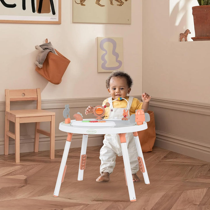 UBRAVOO Baby-Aktivitätszentrum, 3-in-1 Baby Lauflernhilfe mit abnehmbaren Spielzeugen und 360° Drehb