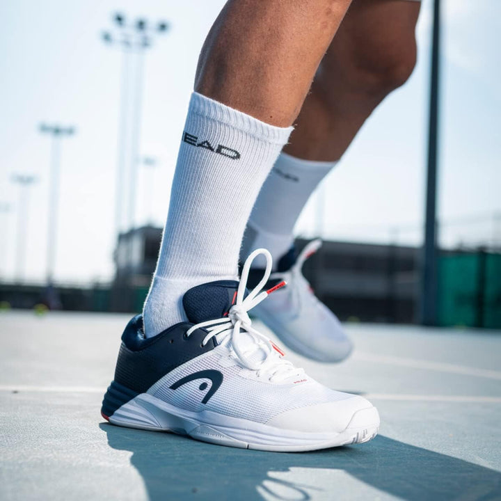 HEAD Herren Revolt Evo 2.0 Men Tennisschuhe 44 EU Weiss Dunkelblau, 44 EU Weiss Dunkelblau