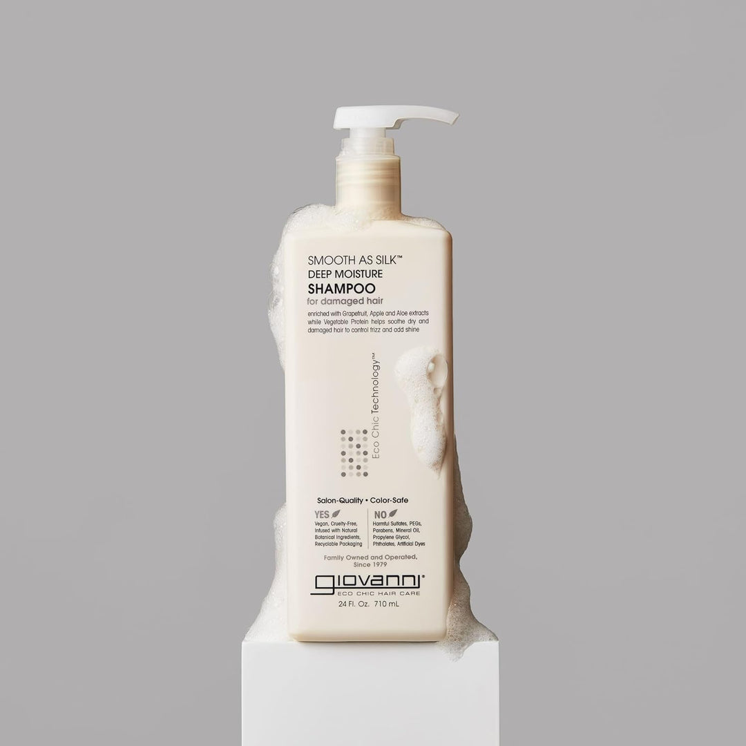 Giovanni Cosmetics Smooth As Silk Deep Moisture Shampoo, 24 Oz