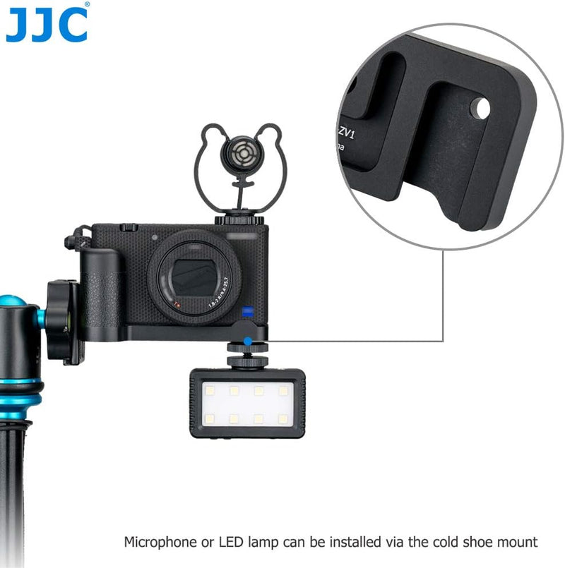 JJC Metall Kamera Handgriff für Sony ZV-1 Digitalkamera Verbessern Sie das Handgefühl für Vlogging &