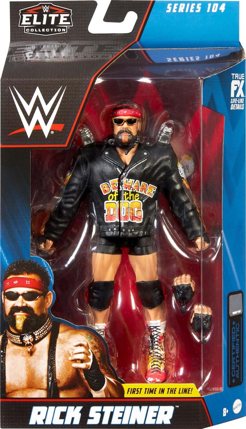 Mattel WWE Rick Steiner Elite Collection Actionfigur mit Zubehör, Artikulation und lebensechten Deta