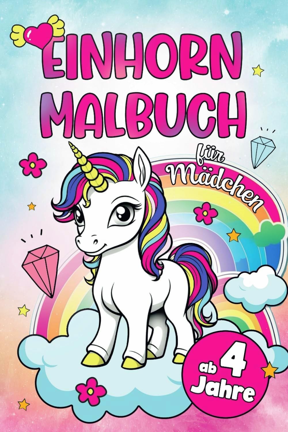 Atlanta Kinderwecker ohne Ticken mit Musik + Malbuch Einhorn - 2163/17 BU