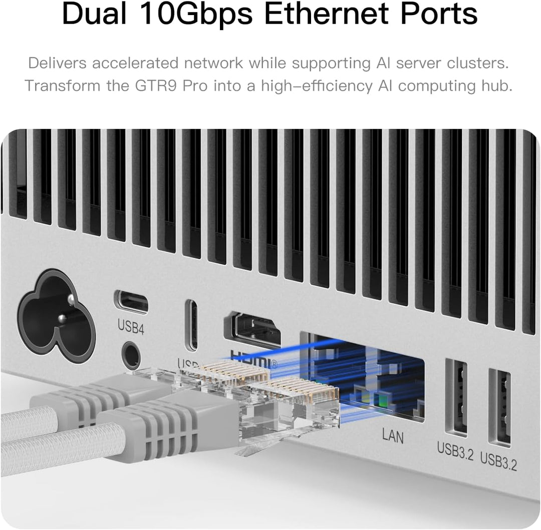 Beelink GTR9 Pro Mini PC, AMD Ryzen AI Max+ 395 (126 Tops, 16C/32T, bis zu 5.1GHz), 128GB LPDDR5X 2T