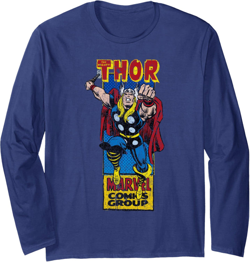 Marvel The Mighty Thor Thin Comic Panel Langarmshirt