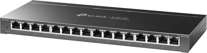 TP-Link TL-SG116E 16-Ports Gigabit Easy Smart Managed Netzwerk Switch(Gigabit-RJ45-Ports, Metallgehä