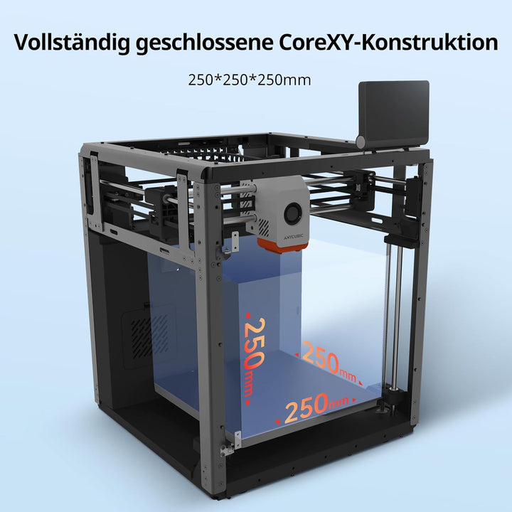 Anycubic Kobra S1 Combo 3D-Drucker Mehrfarbig, Geschlossene CoreXY-Struktur, 600 mm/s Schnelles Druc
