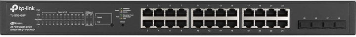 TP-Link TL-SG2428P 24-Port Gigabit Managed PoE Switch mit 4 SFP-Slots (250 Watt, Zentrales Cloud-Man