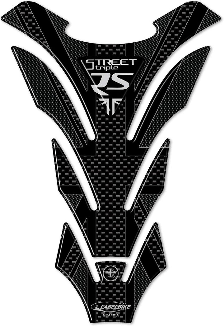 LABELBIKE 3D Aufkleber Motorrad Tankpad kompatibel mit Triumph | Street Triple RS 2017-2023, Harzsch