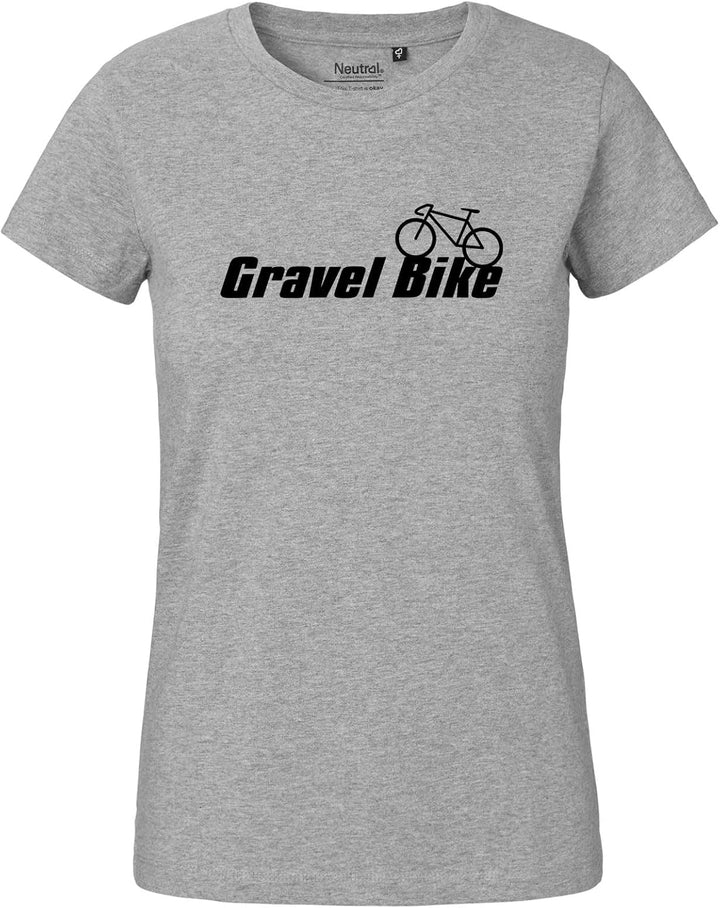 Huuraa Damen T-Shirt Gravel Bike Fahrrad Bio Baumwolle Fairtrade Oberteil Grösse XS-XXL mit Motiv fü