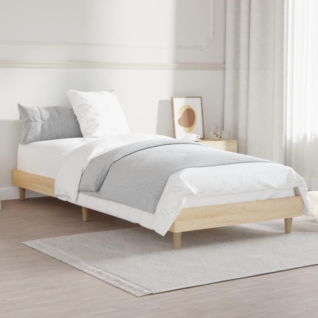 Tidyard Bettgestell Bettrahmen Holzbett Bett Jugendbett mit Lattenrost Gästebett Doppelbett/Einzelbe
