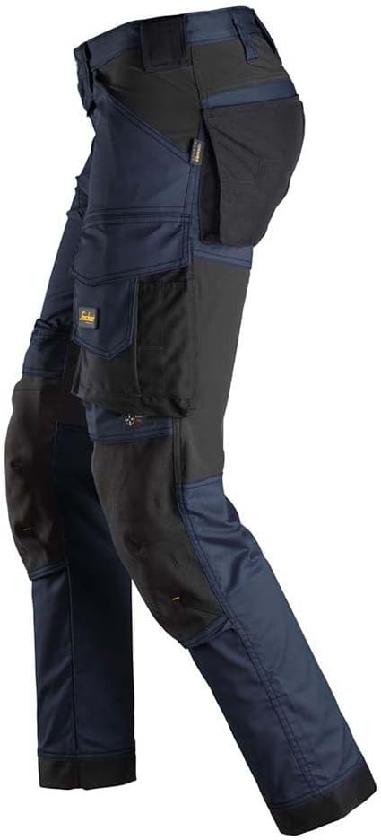 Snickers Workwear Unisex Pantalones Elásticos Azul Marino-Negro Talla AllroundWork Elastische Hose,
