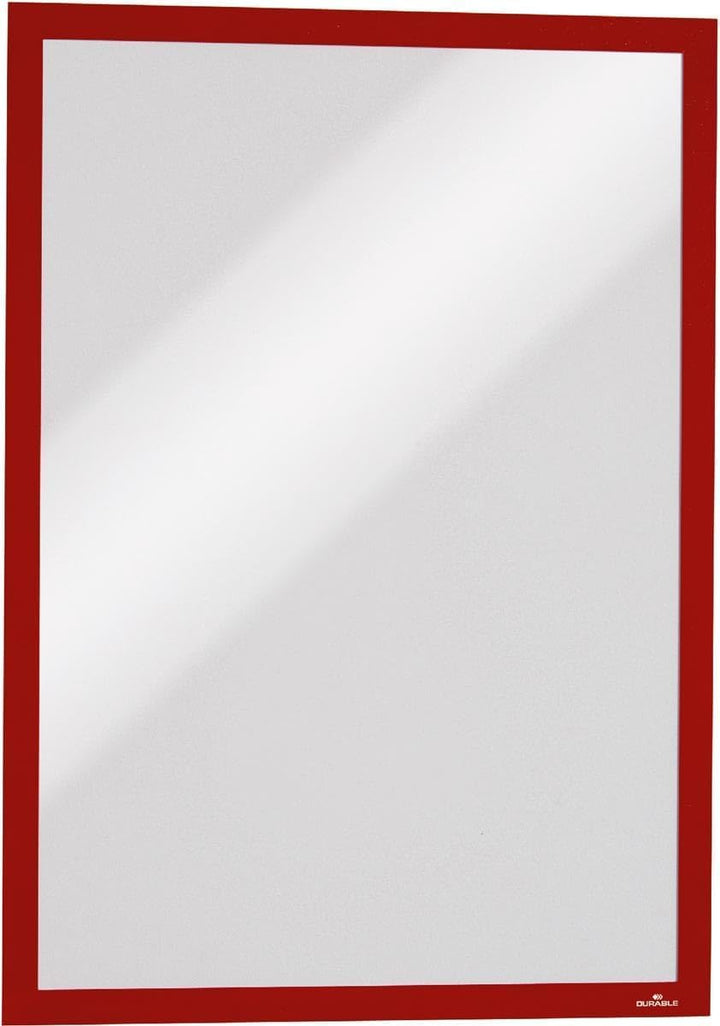 Durable Info-Rahmen Duraframe Magnetic (A3, Magnetrahmen für metallische Oberflächen) 5 Stück, rot,