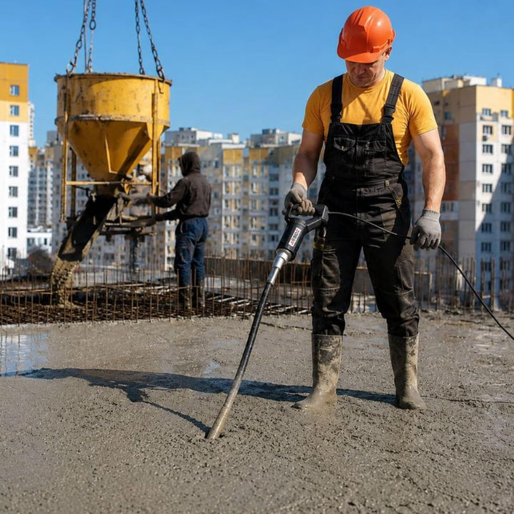 Arebos Betonrüttler | 580 W | Innenrüttler | Handrüttler | Rüttelflasche | Flaschenrüttler | 1,5 m K