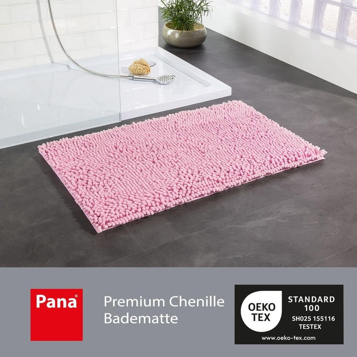 PANA Chenille Badematte in versch. Farben und Grössen • Badteppich aus weichen Fasern • saugstark &amp;
