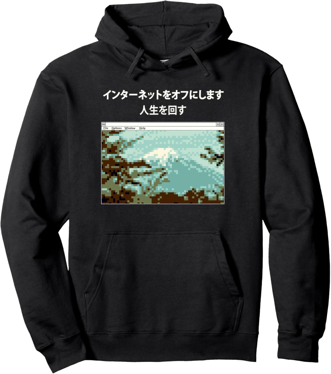 Vaporwave Ausschalten Internet Schalten Sie das Leben ein Pullover Hoodie