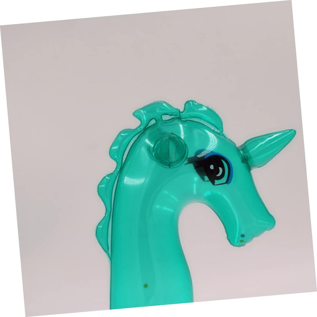 Kisangel Einhorn Stabil Aufblasbare Stück Getränkehalter 4 PVC aus Grün Transparent Dekoration und W