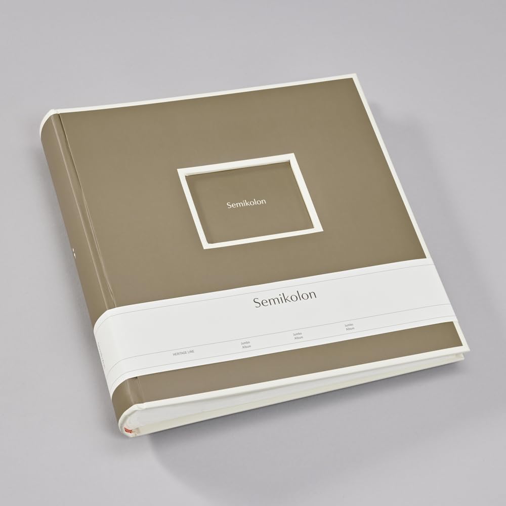 Semikolon 370026 Jumbo Album - 30x30 cm, 100 Seiten cremefarben, für 10x15 Fotos, mit Pergaminpapier