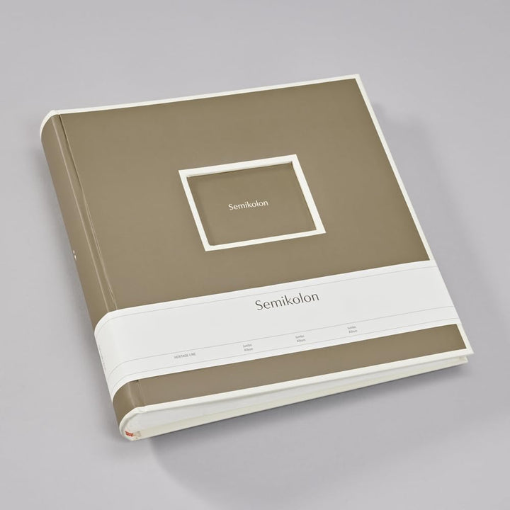 Semikolon 370026 Jumbo Album - 30x30 cm, 100 Seiten cremefarben, für 10x15 Fotos, mit Pergaminpapier