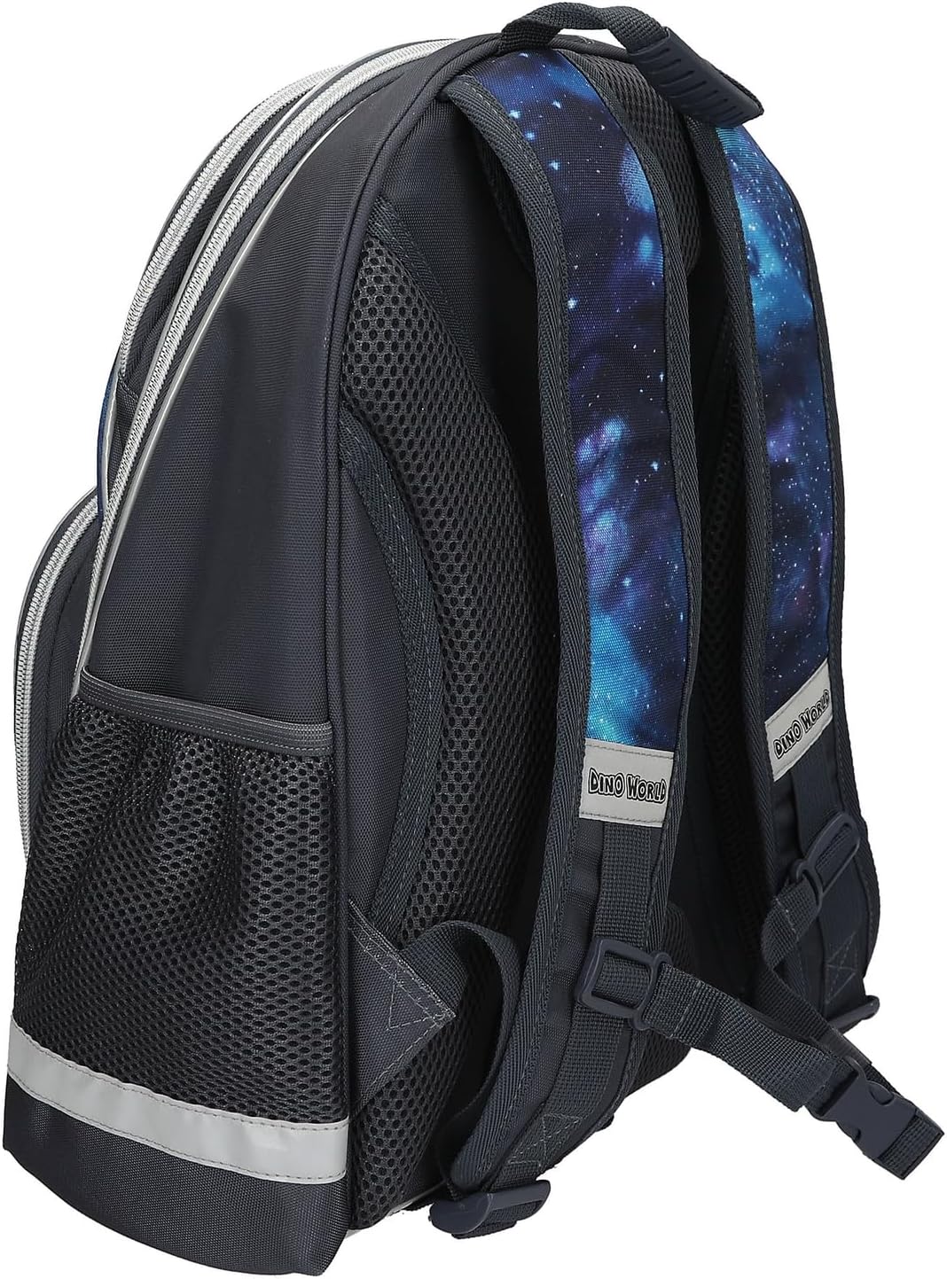 Depesche 13132 Dino World Galaxy - Schulrucksack in Dunkelblau, mit Dinosaurier Motiv, Planeten und