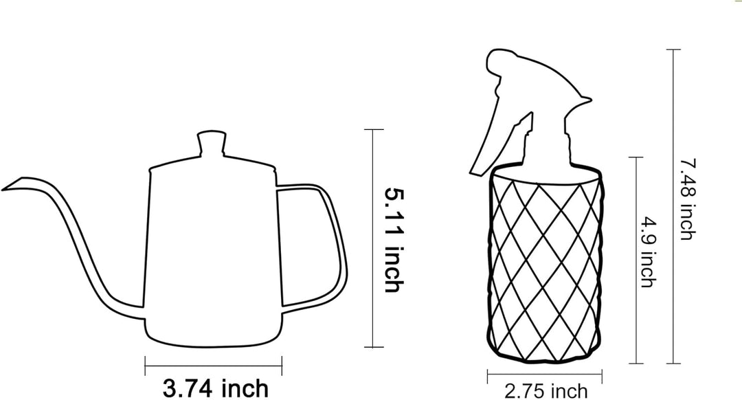 OFFIDIX Sprühflasche, 2 Stück, Pflanzennebel, Bewässerungssprühflasche für Innen- und Aussenbereich,