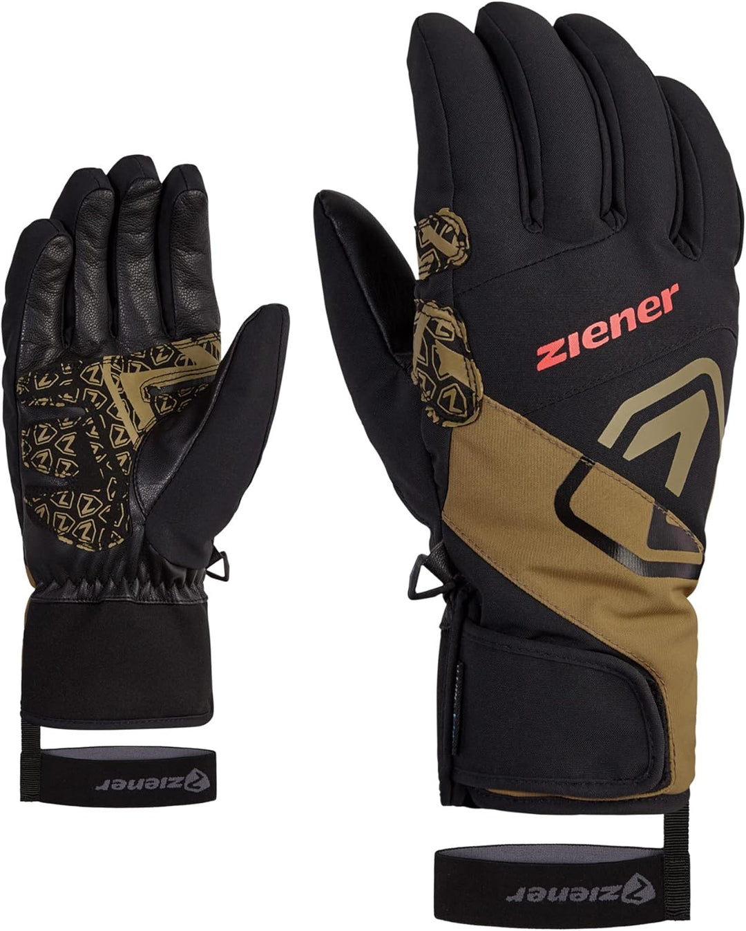 Ziener Herren Gauri Ski-Handschuhe/Wintersport | wasserdicht, atmungsaktiv, trendig 10.5 walnut, 10.