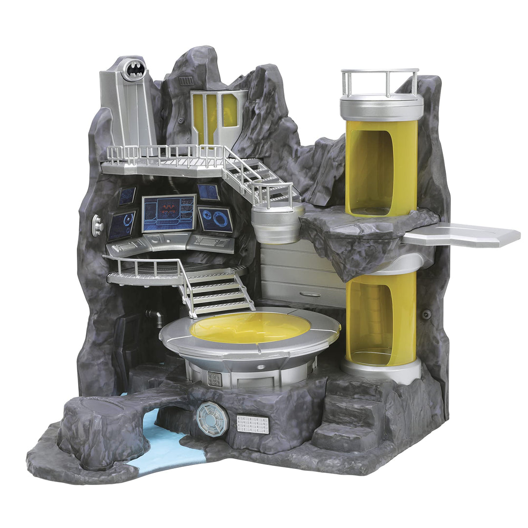DICKIE 253219001 Batman Batthuelle mit 6 Metall-Nanofiguren und 1 mittelgrosse Figur, Plattform mit