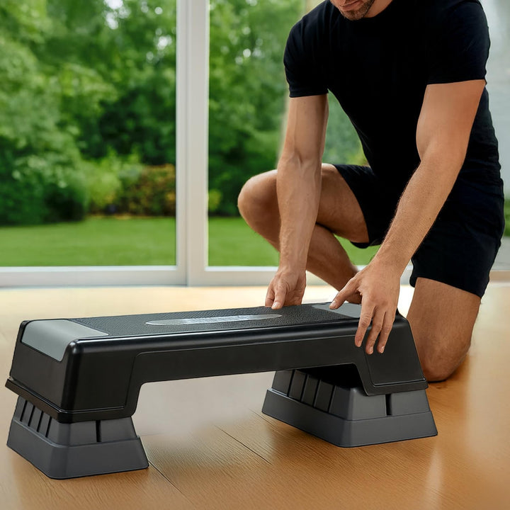VirtuFit Verstellbarer Aerobic Stepper - Anti-Rutsch - Mini Stepper für Zuhause - Stepbrett bis 110k