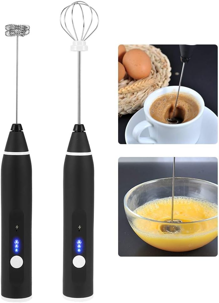 3 Geschwindigkeiten Einstellbarer Hand-Schneebesen USB Wiederaufladbarer leichter elektrischer Milch