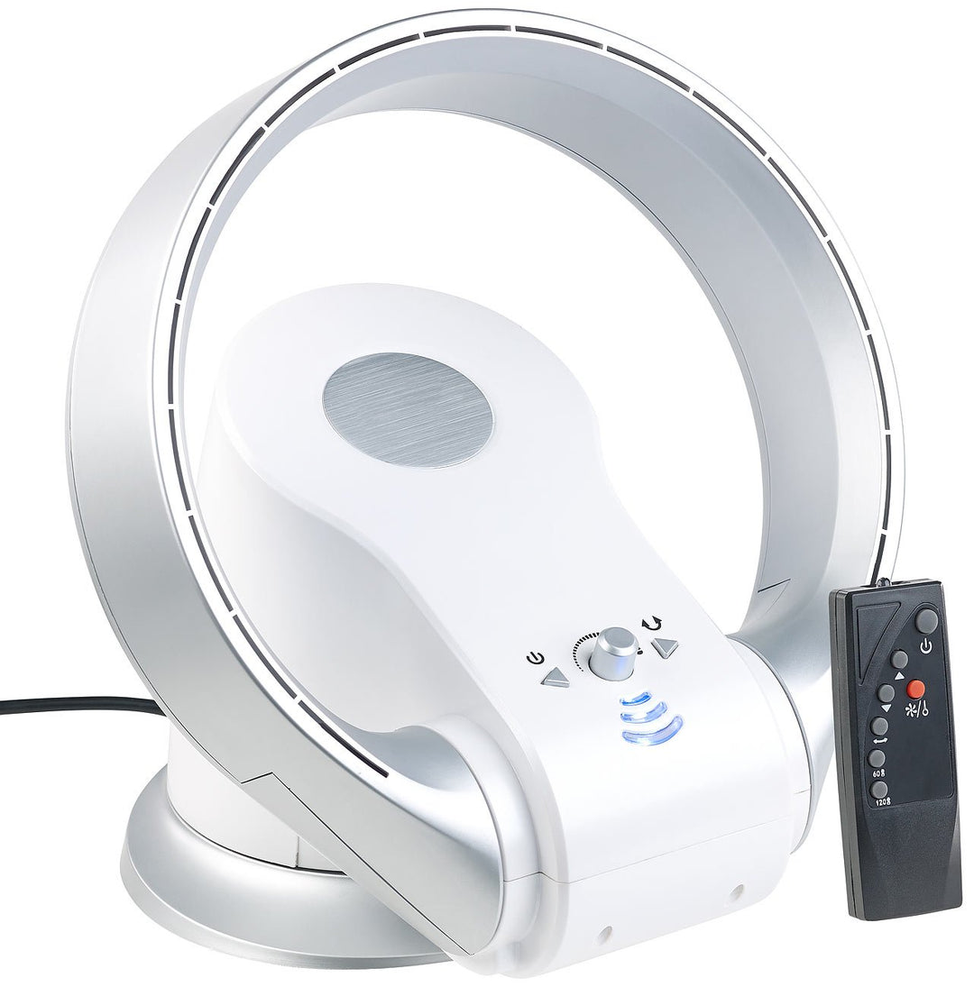 Sichler Haushaltsgeräte blattloser Ventilator: Rotorloser 360°-Tischventilator & Heizlüfter, Oszilla