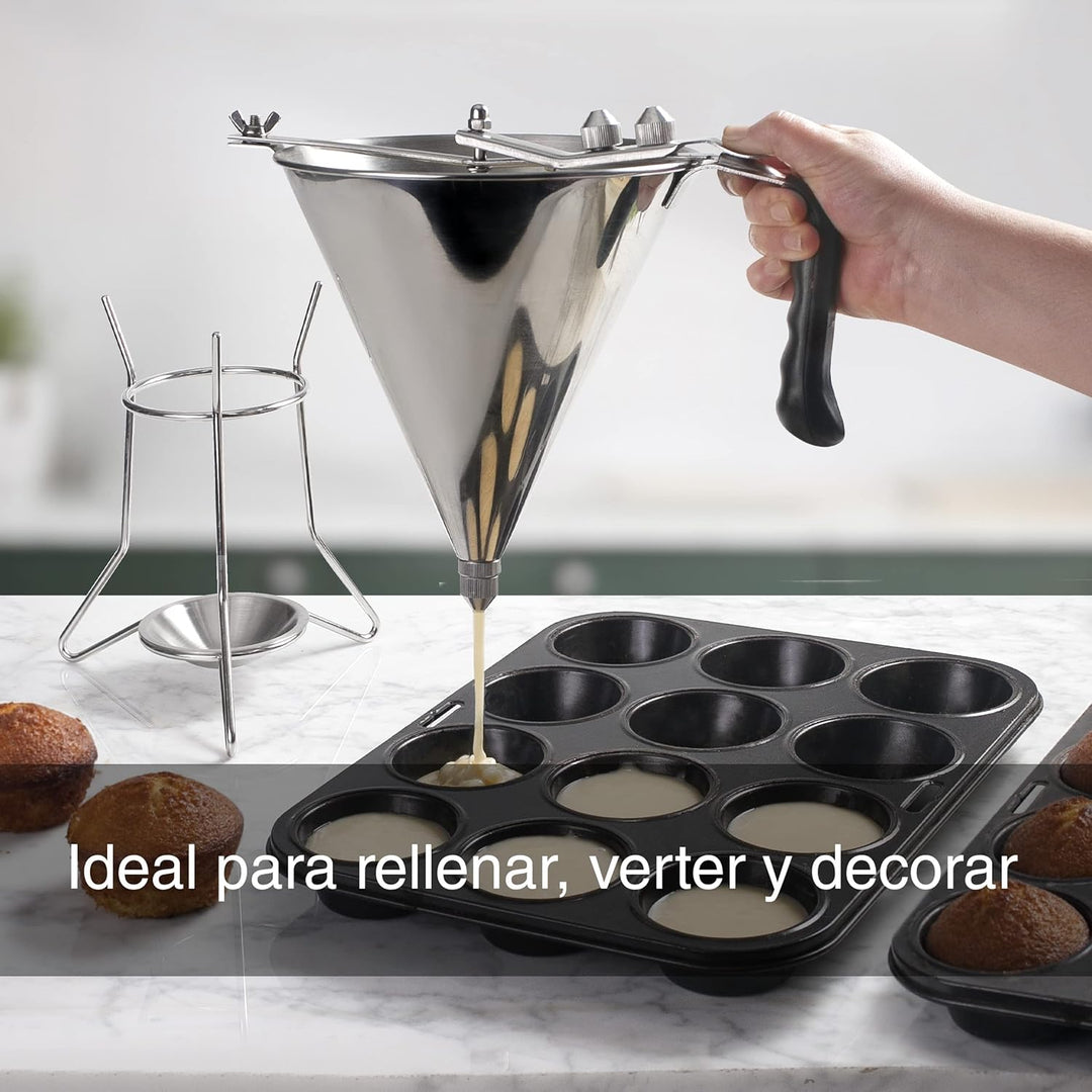 Lacor 67150 67150 Dosierlöffel, Edelstahl, Hebelsystem für einen einstellbaren Durchfluss, 2 l, Edel