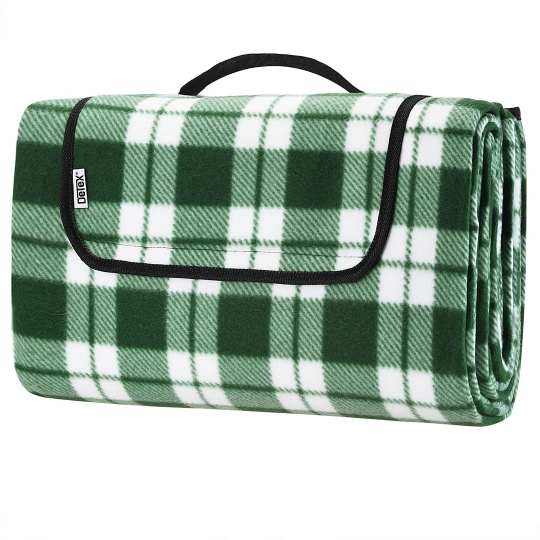 DETEX Picknickdecke Campingdecke XXL 200x200 cm Wasserdicht Wärmeisoliert Waschbar Fleece Faltbar fü